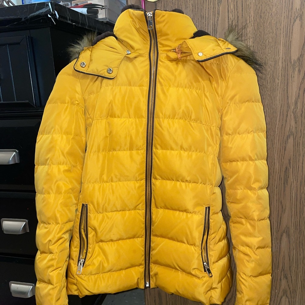 Zara Mustard Coat Size XS